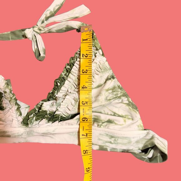 🏖️ Lucky Brand Green Marble Tie-Dye Bikini Set (Size L) - Picture 3 of 9